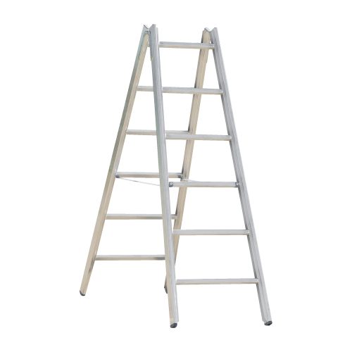 Alu-Sprossen Stehleiter Mod. 000 - Sprossenanzahl: 2 x 6, Länge: 1,78 m