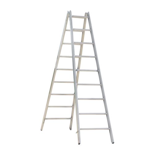 Alu-Sprossen Stehleiter Mod. 000 - Sprossenanzahl: 2 x 9, Länge: 2,68 m