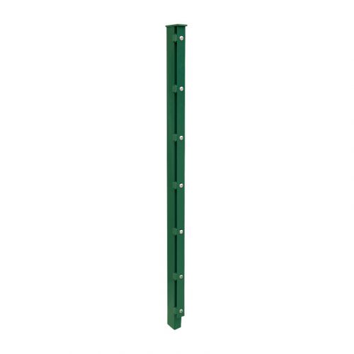 Zaunpfosten Mod. A - Ausführung: grün beschichtet, für Zaunhöhe: 243 cm, Länge: 300 cm, Befestigungspunkte: 13