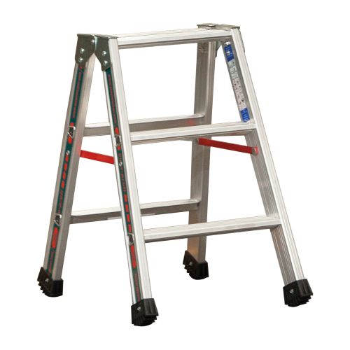 Alu-Stufen Stehleiter Mod. S30577 - Stufenanzahl: 2 x 3, Länge: 0,75 m
