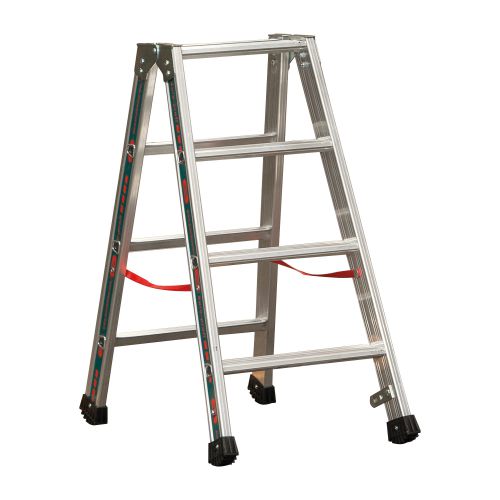 Alu-Stufen Stehleiter Mod. S30577 - Stufenanzahl: 2 x 4, Länge: 1,00 m
