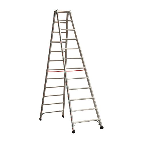 Alu-Stufen Stehleiter Mod. S30577 - Stufenanzahl: 2 x 12, Länge: 3,00 m