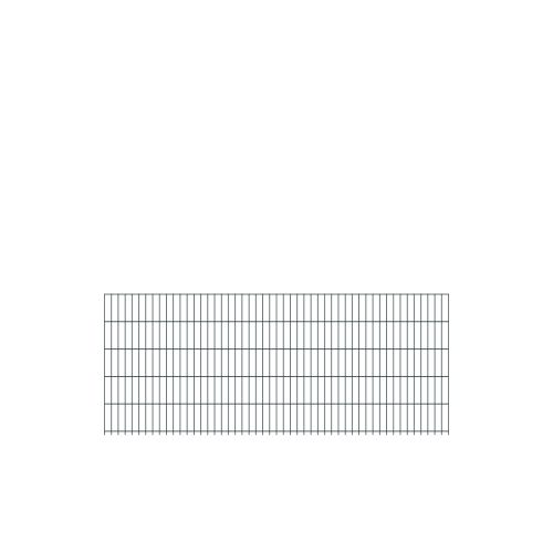 Doppelstabmattenzaun David 6/5/6 mm - Ausführung: anthrazit beschichtet, Höhe: 103 cm, Länge: 251 cm