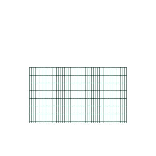 Doppelstabmattenzaun David 6/5/6 mm - Ausführung: grün beschichtet, Höhe: 143 cm, Länge: 251 cm