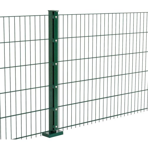 Doppelstabmattenzaun David 6/5/6 mm - Ausführung: grün beschichtet, Höhe: 163 cm, Länge: 251 cm