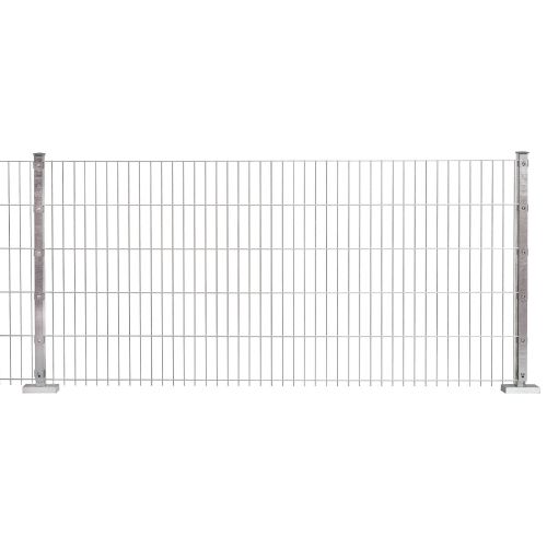 Doppelstabmattenzaun David 6/5/6 mm - Ausführung: verzinkt, Höhe: 223 cm, Länge: 251 cm