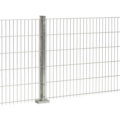 Doppelstabmattenzaun David 6/5/6 mm - Ausführung: verzinkt, Höhe: 203 cm, Länge: 251 cm
