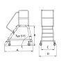 Podestleiter Nr. 515 - Stufen: 5, Arbeitshöhe: 320 cm