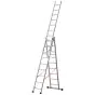 Euro-Profi Mehrzweckleiter 3-tlg. Mod. S307 - Sprossenanzahl: 3 x 9, max. Arbeitshöhe: 7,10 m