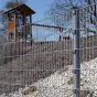 Zaunpfosten Mod. P - Ausführung: verzinkt, für Zaunhöhe: 163 cm, Länge: 220 cm, Befestigungspunkte: 9