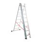 Stehleiter mit Stehstück (ein- oder ausgeschoben)