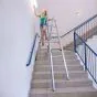 Alu Treppen-Stehleiter Mod. S30576 - Sprossenanzahl: 2 x 6, Länge max.: ca. 1,80 m