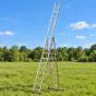 Euro-Profi Mehrzweckleiter 3-tlg. Mod. S307 - Sprossenanzahl: 3 x 11, max. Arbeitshöhe: 8,75 m
