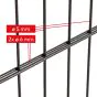 Doppelstabmattenzaun David 6/5/6 mm - Ausführung: anthrazit beschichtet, Höhe: 243 cm, Länge: 251 cm