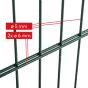 Doppelstabmattenzaun David 6/5/6 mm - Ausführung: grün beschichtet, Höhe: 103 cm, Länge: 251 cm