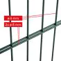 Doppelstabmattenzaun Goliath 8/6/8 mm - Ausführung: grün beschichtet, Höhe: 103 cm, Länge: 251 cm