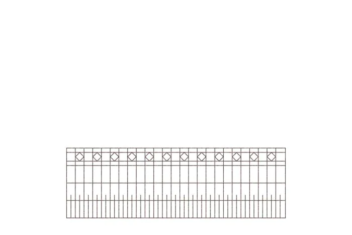 Schmuckzaun Madrid - Farbe: antik kupfer, Höhe: 81 cm, Länge: 251 cm