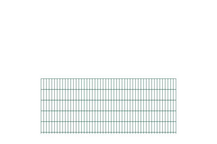 Doppelstabmattenzaun David 6/5/6 mm - Ausführung: grün beschichtet, Höhe: 103 cm, Länge: 251 cm