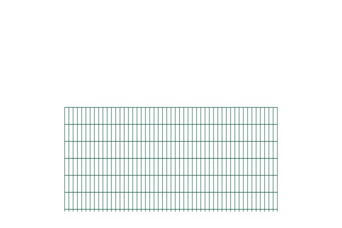 Doppelstabmattenzaun David 6/5/6 mm - Ausführung: grün beschichtet, Höhe: 123 cm, Länge: 251 cm