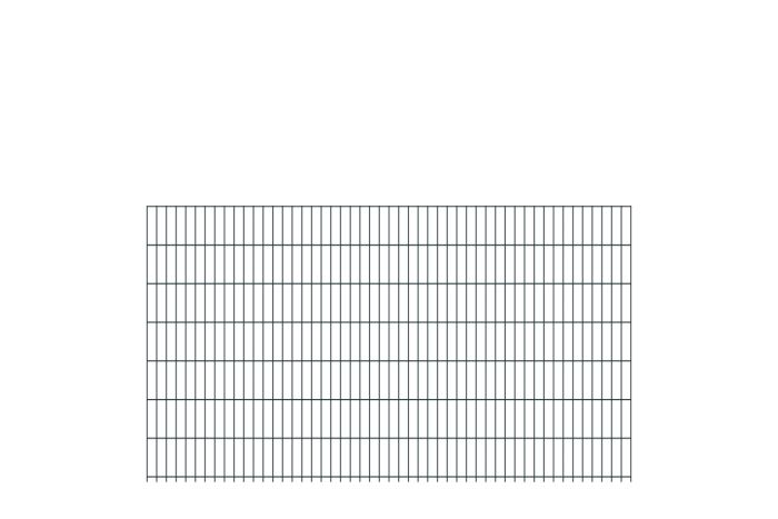 Doppelstabmattenzaun David 6/5/6 mm - Ausführung: anthrazit beschichtet, Höhe: 143 cm, Länge: 251 cm