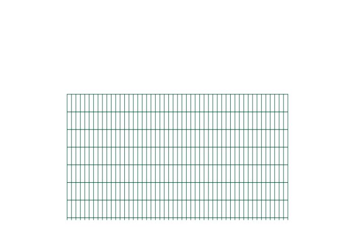 Doppelstabmattenzaun David 6/5/6 mm - Ausführung: grün beschichtet, Höhe: 143 cm, Länge: 251 cm