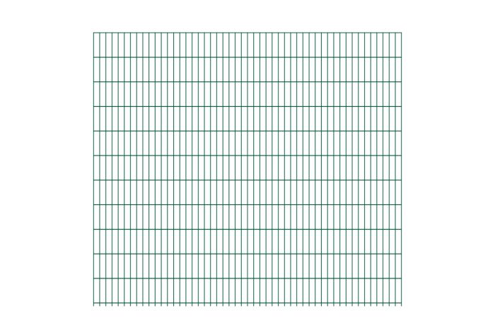 Doppelstabmattenzaun David 6/5/6 mm - Ausführung: grün beschichtet, Höhe: 223 cm, Länge: 251 cm