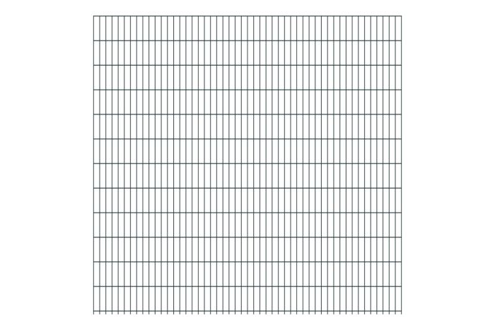 Doppelstabmattenzaun David 6/5/6 mm - Ausführung: anthrazit beschichtet, Höhe: 243 cm, Länge: 251 cm