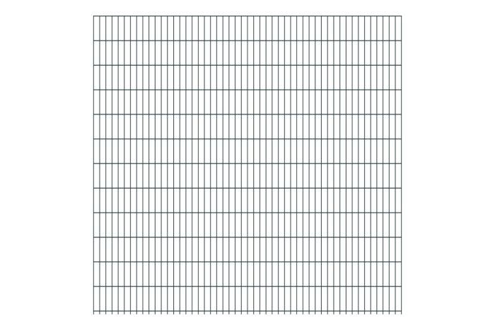 Doppelstabmattenzaun David 6/5/6 mm - Ausführung: anthrazit beschichtet, Höhe: 243 cm, Länge: 251 cm