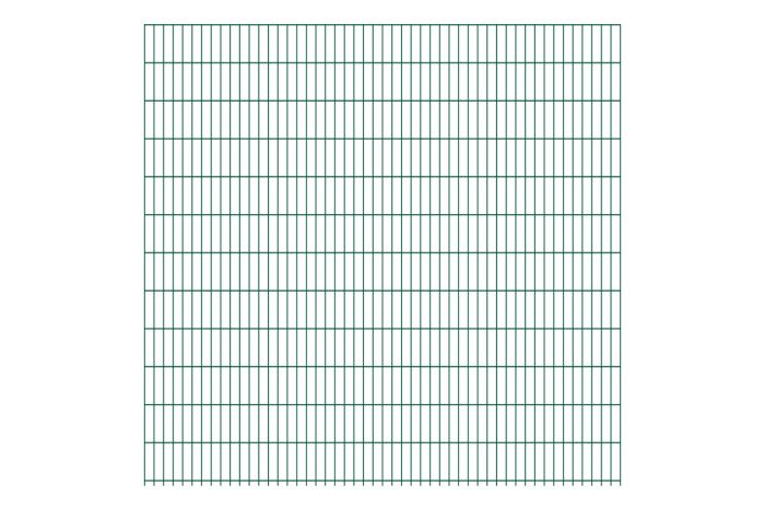 Doppelstabmattenzaun David 6/5/6 mm - Ausführung: grün beschichtet, Höhe: 243 cm, Länge: 251 cm