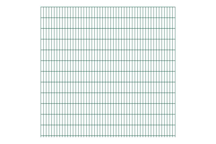 Doppelstabmattenzaun David 6/5/6 mm - Ausführung: grün beschichtet, Höhe: 243 cm, Länge: 251 cm