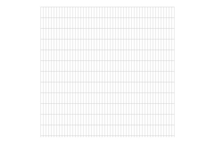 Doppelstabmattenzaun David 6/5/6 mm - Ausführung: verzinkt, Höhe: 243 cm, Länge: 251 cm