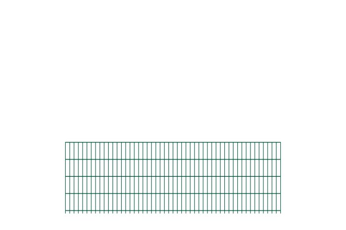 Doppelstabmattenzaun Goliath 8/6/8 mm - Ausführung: grün beschichtet, Höhe: 83 cm, Länge: 251 cm