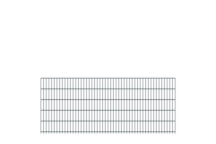 Doppelstabmattenzaun Goliath 8/6/8 mm - Ausführung: anthrazit beschichtet, Höhe: 103 cm, Länge: 251 cm