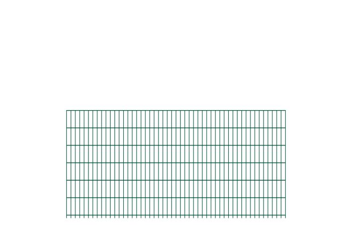 Doppelstabmattenzaun Goliath 8/6/8 mm - Ausführung: grün beschichtet, Höhe: 123 cm, Länge: 251 cm