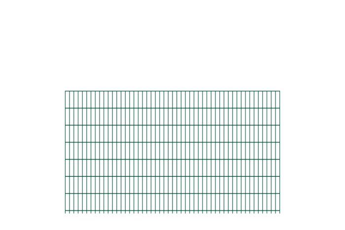 Doppelstabmattenzaun Goliath 8/6/8 mm - Ausführung: grün beschichtet, Höhe: 143 cm, Länge: 251 cm