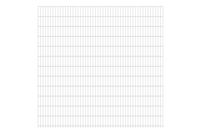 Doppelstabmattenzaun Goliath 8/6/8 mm - Ausführung: verzinkt, Höhe: 243 cm, Länge: 251 cm