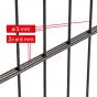 Doppelstabmattenzaun David 6/5/6 mm - Ausführung: anthrazit beschichtet, Höhe: 123 cm, Länge: 251 cm