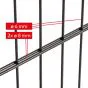 Doppelstabmattenzaun Goliath 8/6/8 mm - Ausführung: anthrazit beschichtet, Höhe: 223 cm, Länge: 251 cm
