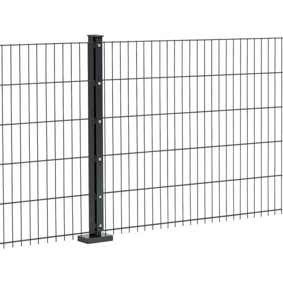 Doppelstabmattenzaun Goliath 8/6/8 mm - Ausführung: anthrazit beschichtet, Höhe: 223 cm, Länge: 251 cm