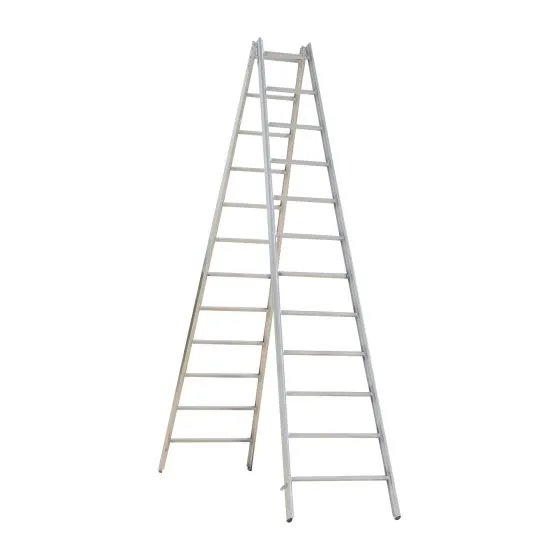Alu-Sprossen Stehleiter Mod. 000 - Sprossenanzahl: 2 x 12, Länge: 3,46 m