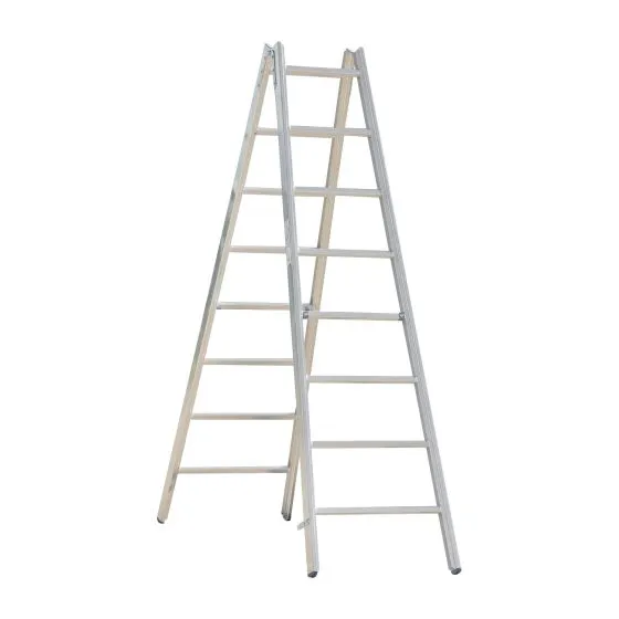 Alu-Sprossen Stehleiter Mod. 000 - Sprossenanzahl: 2 x 8, Länge: 2,34 m