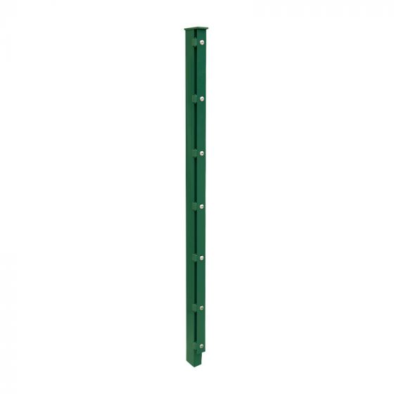 Zaunpfosten Mod. A - Ausführung: grün beschichtet, für Zaunhöhe: 243 cm, Länge: 300 cm, Befestigungspunkte: 13