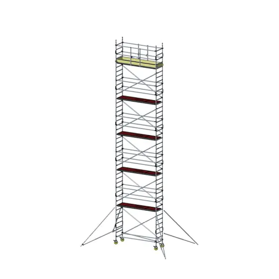- Gerüstl.: 1,80 m , Arbeitsh.: 12,30m , Gerüsth.: 11,30m , Standh.: 10,30m