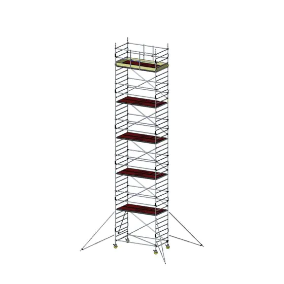 Alu Fahrgerüst Mod. E neue Norm MOBILE - Breite: 1,30 m - Gerüstl.: 3,05 m, Arbeitsh.: 12,30 m