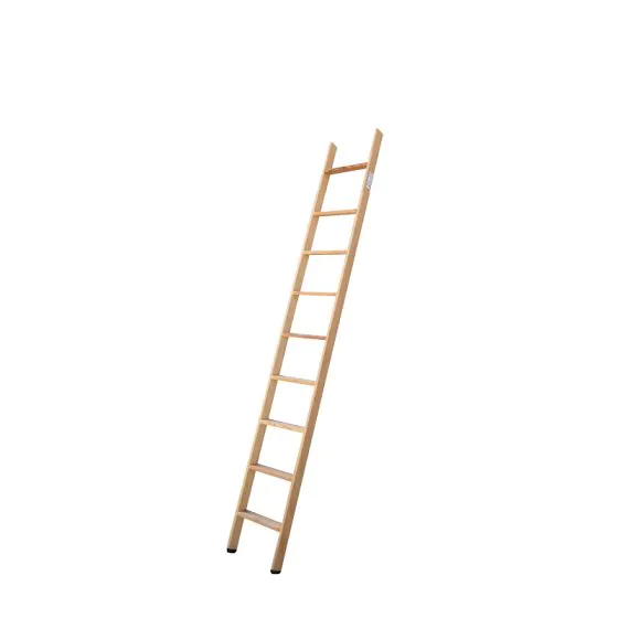 Holzleiter Stufenanlegeleiter - Stufenanzahl: 9, Länge: ca. 2,26 m