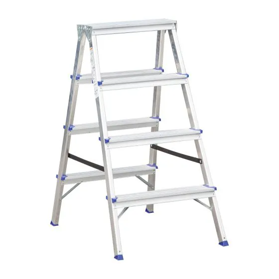 Stehleiter Aluleiter  Mod. KDSS - Stufenanzahl: 2 x 4, Höhe der obersten Stufen: 0,86 m