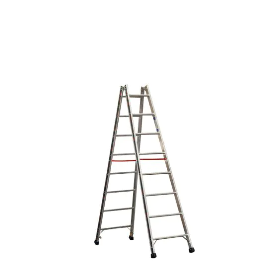 Alu-Sprossen Stehleiter Mod. S305 - Sprossenanzahl: 2 x 8, Länge: 2,40 m