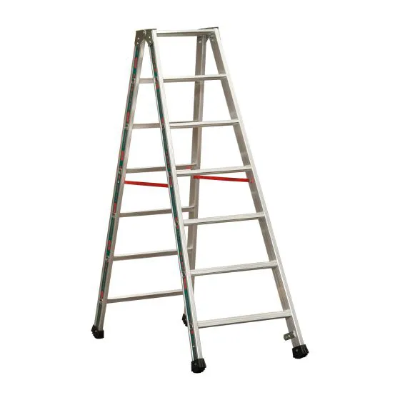 Alu-Stufen Stehleiter Mod. S30577 - Stufenanzahl: 2 x 7, Länge: 1,75 m