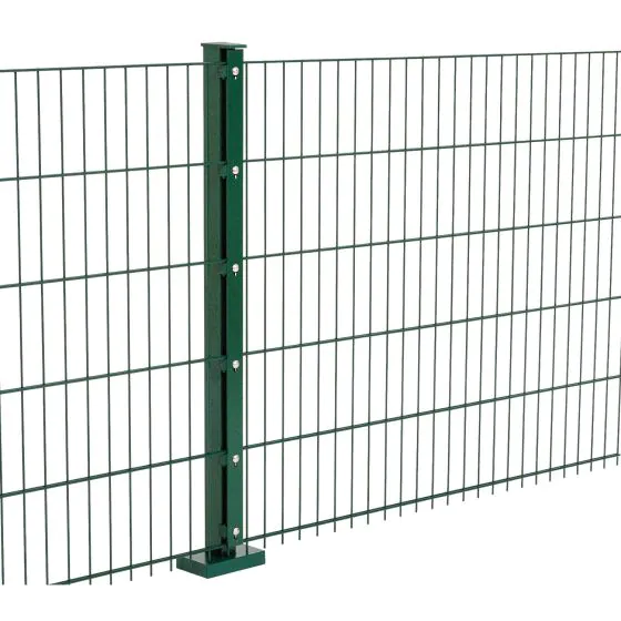 Doppelstabmattenzaun David 6/5/6 mm - Ausführung: grün beschichtet, Höhe: 163 cm, Länge: 251 cm
