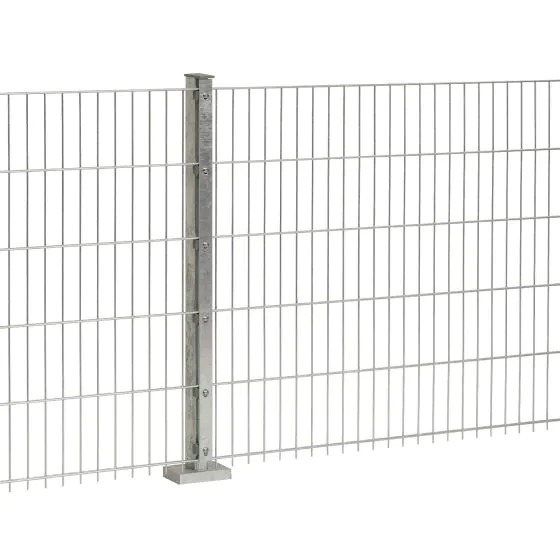 Doppelstabmattenzaun David 6/5/6 mm - Ausführung: verzinkt, Höhe: 203 cm, Länge: 251 cm